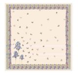 Tissus Toselli Jacquard staltiesė IRIS ecru blue 140 x 140 cm