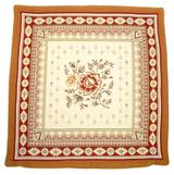 Tissus Toselli Jacquard pagalvės užvalkalas MAZAN Ecru Rouge  45x45cm