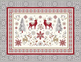 Tissus Toselli Jacquard padėkliukas VALLEE lin 50 x 37 cm