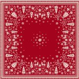 Tissus Toselli Jacquard  staltiesė VALLEE Rouge All žiema 140x250 