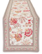 Tissus Toselli Jacquard takelis GARANCE jaune rouge 170 x 50 cm 
