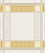 Tissus Toselli Jacquard staltiesė BEAULIEU CURCUMA 150x150cm