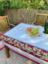 Tissus Toselli Jacquard takelis VENDANGE rouge 170x50cm 