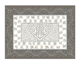 Tissus Toselli žakardiniai padėkliukai AUBRAC taupe bleu 50 x 37 cm 2 vnt