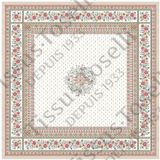 Tissus Toselli staltiesė Mazan rausva 145 x 145