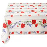Tissus Toselli staltiesė COQUELICOT LAVANDE ECRU 155x300