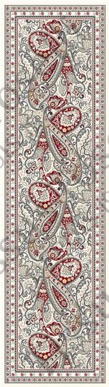 Tissus Toselli takelis CASHMIR rouge  170 x 50