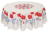 Tissus Toselli staltiesė COQUELICOT Ecru 180Ø 