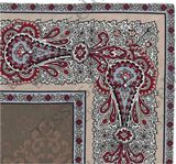 Tissus-Toselli staltiesė DELFT Bastide gris/rouge 140x220
