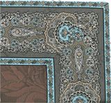 Tissus Toselli staltiesė DELFT Bastide gris/ turquoise 140x220 