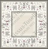 Tissus-Toselli staltiesė Jadore Fuchsia 145x260 