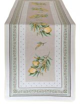 Tissus Toselli Jacquard takelis MENTON Jaune Vert 170x50cm 