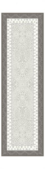 Tissus Toselli Jacquard takelis AUBRAC taupe bleu 170 x 50 cm