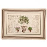 Tissus Toselli Jacquard padėkliukai GORDES lin ecru 50 x 37 cm 2 vnt