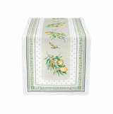 Tissus Toselli Jacquard takelis MENTON jaune vert 170 x 50 cm