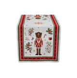 Tissus Toselli žakardinis takelis CASSE-NOISETTE blanc 100 x 40 cm