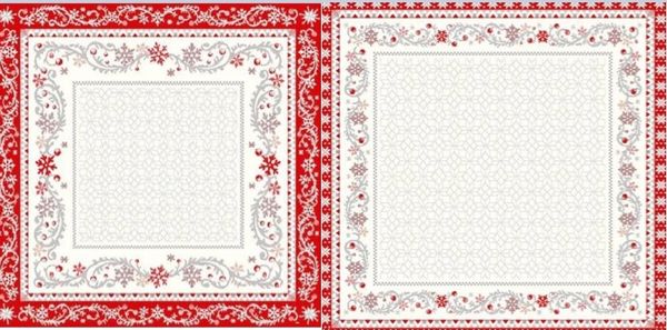 Tossus Toselli Jacquard pagalvės užvalkalas MINUIT Ecru Rouge žiema 
