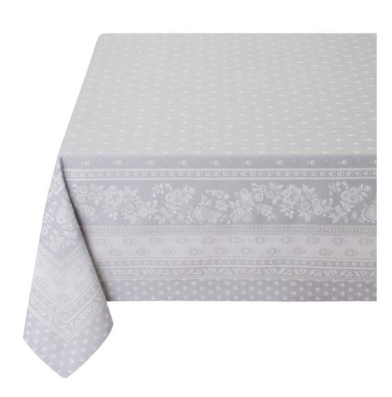 Tissus Toselli Jacquard staltiesė DURANCE RECTANGLE Gris Fonce Teflon 160x200 