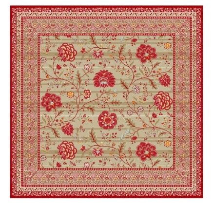 Tissus Toselli staltiesė Jacquard MONTESPAN Lin Bordeaux 140x140 