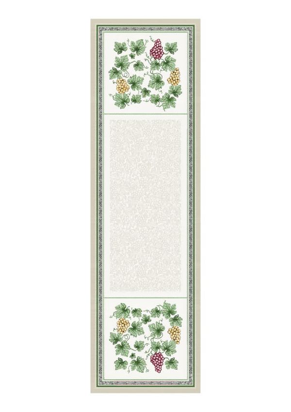 Tissus Toselli Jacquard takelis VENDANGE Lin 170 x 50 cm