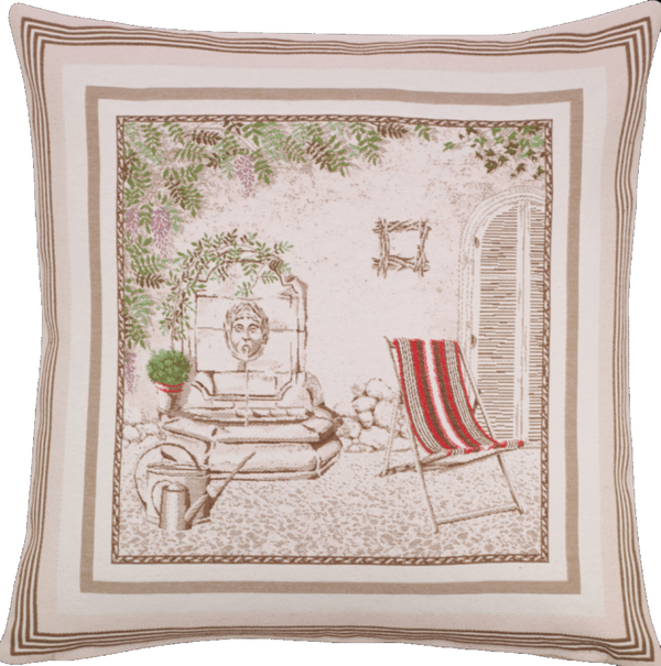 Tissus Toselli Jacquard pagalvės užvalkalas GORDES lin ecru 45 x 45 cm
