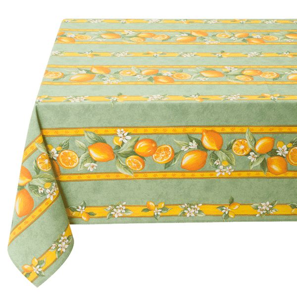 Tissus Toselli staltiesė CITRON Vert 155x350cm 