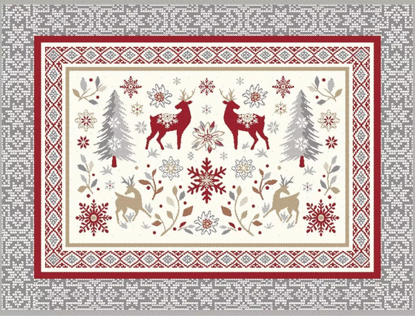 Tissus Toselli Jacquard padėkliukas VALLEE lin 50 x 37 cm
