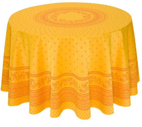 Tissus Toselli Jacquard staltiesė DURANCE jaune 230 Ø