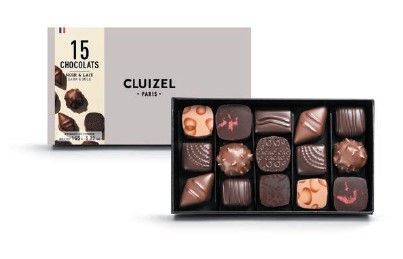 Michel Cluizel juodojo ir pieniško šokolado saldainių asorti „Noir & Lait 15“ 165 g