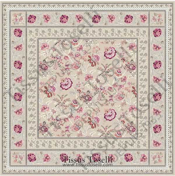 Tissus Toselli staltiesė Garance perle 145 x 260