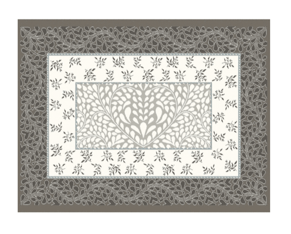 Tissus Toselli žakardiniai padėkliukai AUBRAC taupe bleu 50 x 37 cm 2 vnt