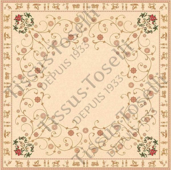 Tissus Toselli staltiesė Noel 175 x 175
