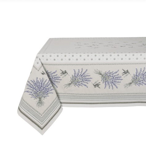 Tissus Toselli Jacquard staltiesė CASTILLON lavande 145 x 260 cm