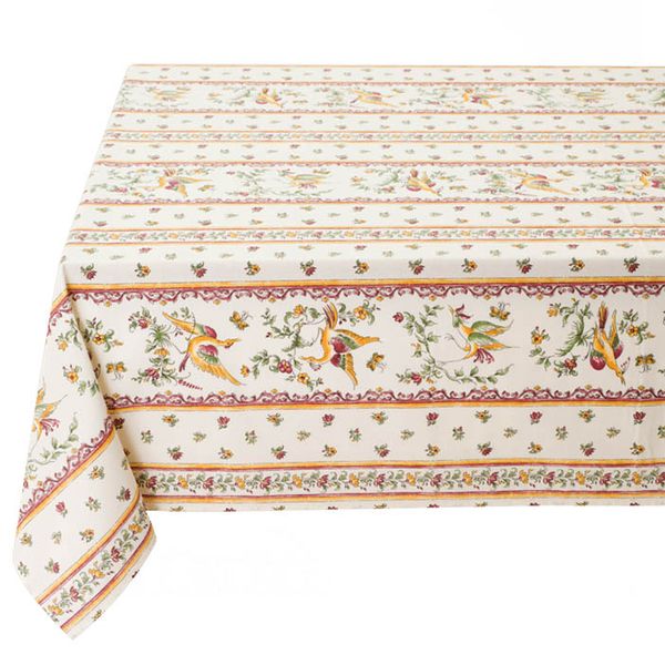 Tissus Toselli staltiesė Moustiers Rose 155x300 