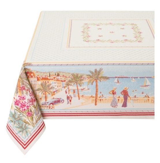 Tissus Toselli Jacquard staltiesė NICE SOLEIL 145 x 145 cm