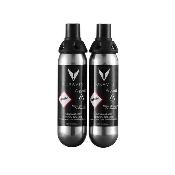 Coravin argono dujų kapsulės dėžutėje 2 vnt