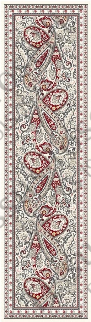 Tissus Toselli takelis CASHMIR rouge  170 x 50