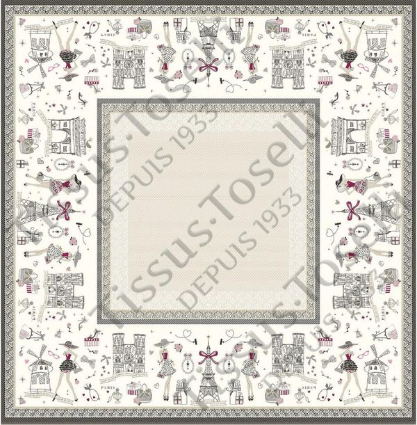 Tissus-Toselli staltiesė Jadore Fuchsia 145x260 