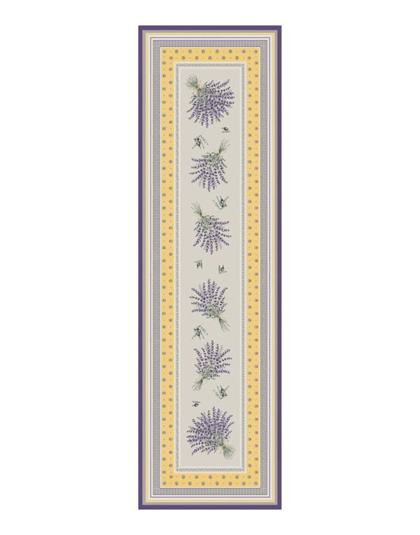 Tissus Toselli Jacquard takelis CASTILLON jaune 170 x 50 cm 