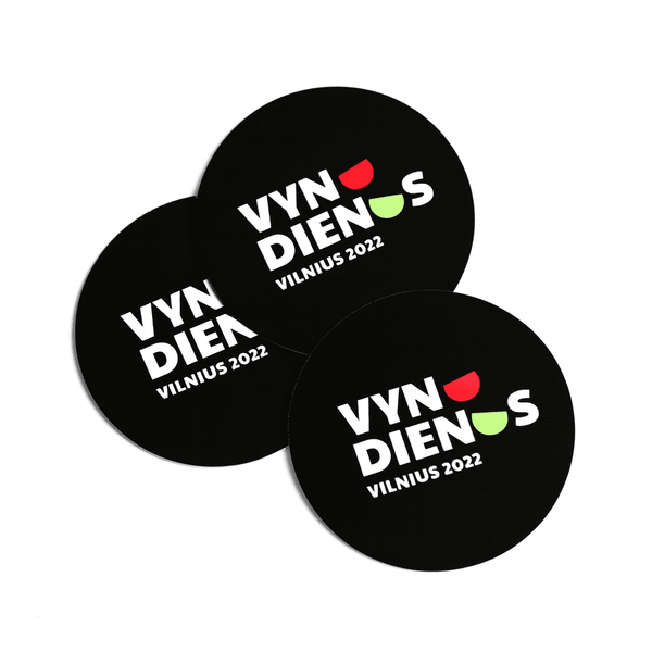 Piltuvėliai „Drop stop“ su Vyno dienų logotipu 3 vnt