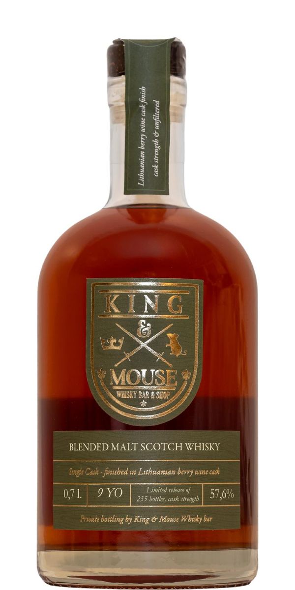 Viskis Blended Malt Scotch Whisky King&Mouse 9 YO 0,7 L
