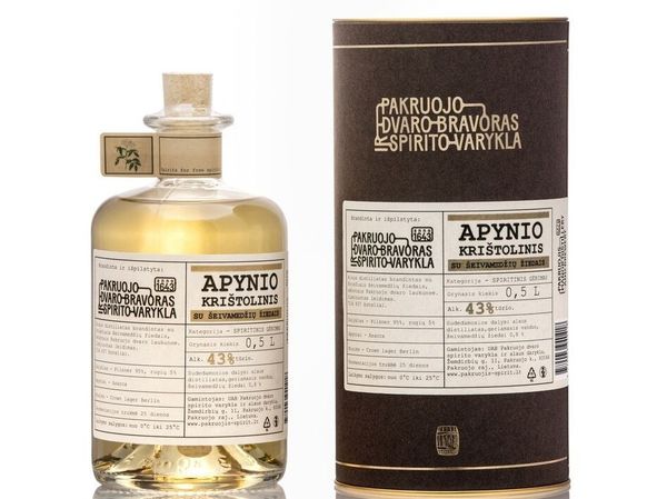Pakruojo dvaro spirito varyklo apynio krištolinis su šeivamedžių žiedais
