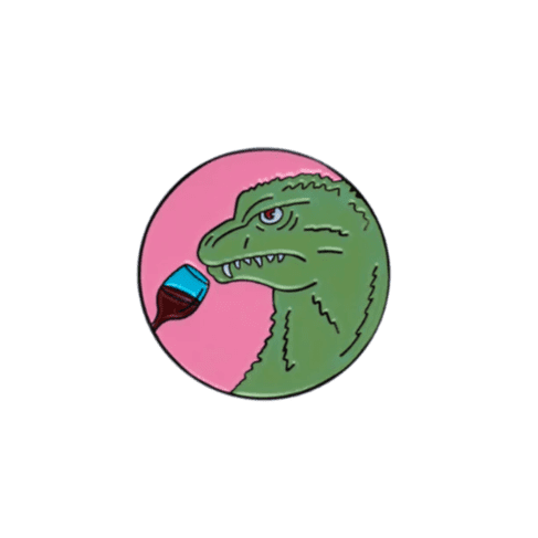 Shitty Wine Memes ženkliukas "WineZilla" rožinis 1 vnt