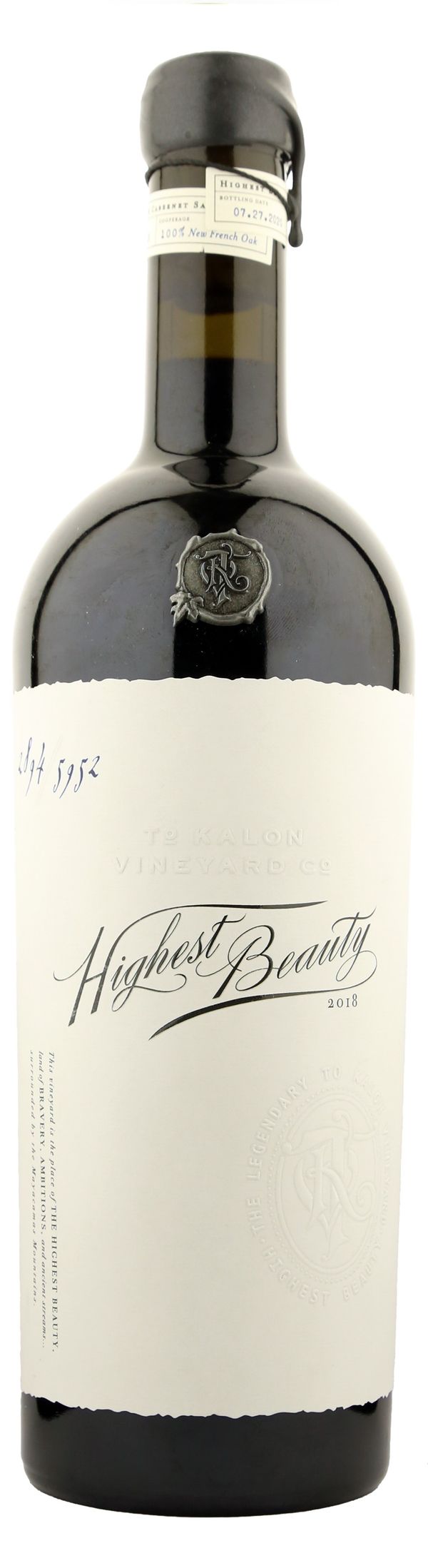 To Kalon Vineyard Company Highest Beauty Cabernet Sauvignon Oakville 2018 