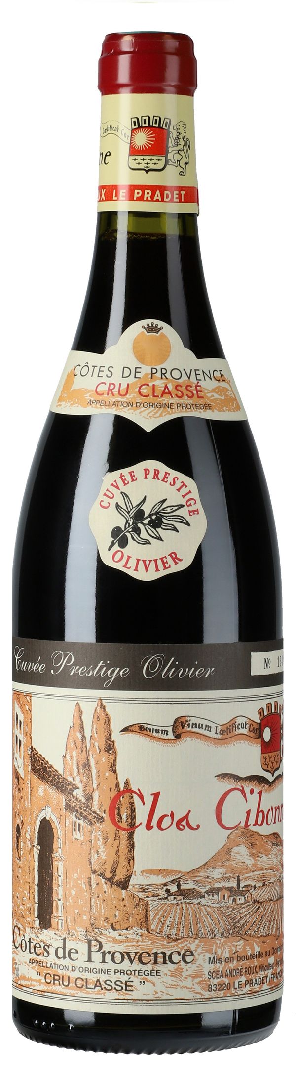 Clos Cibonne Cotes de Provence Cru Classe Rouge Prestige Olivier 2023
