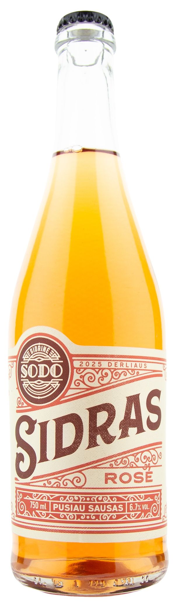 SODO sidrinės sidras Rose pusiau sausas 0,75 L